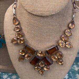 Elegant Brown and Gold Necklace
